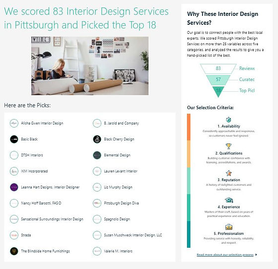 Interior Design Service Pittsburgh Pennsylvania